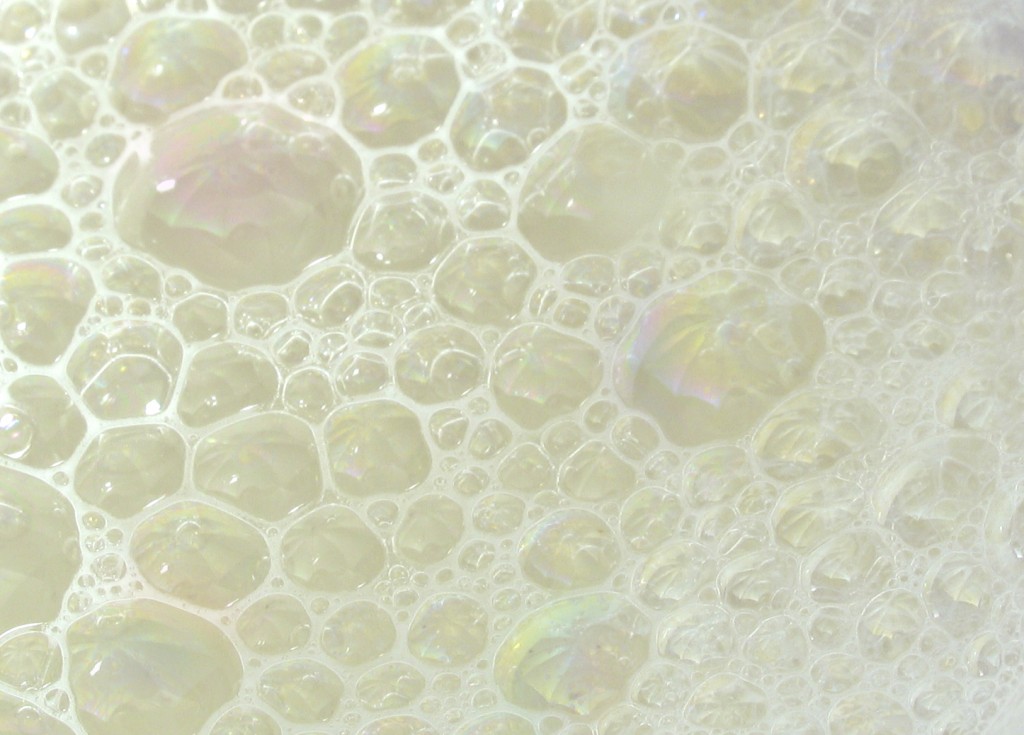 soap suds from sulfates